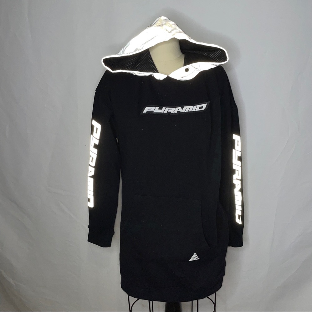 Black pyramid 3M reflective hoodie
